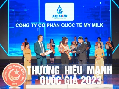 Công ty cổ phần quốc tế My Milk đạt giải thưởng 'Thương hiệu Mạnh Quốc Gia 2023'